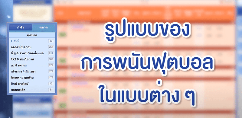 รูปแบบการเแทงบอลออนไลน์